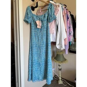 LaceMade peacock milkmade maxi dress